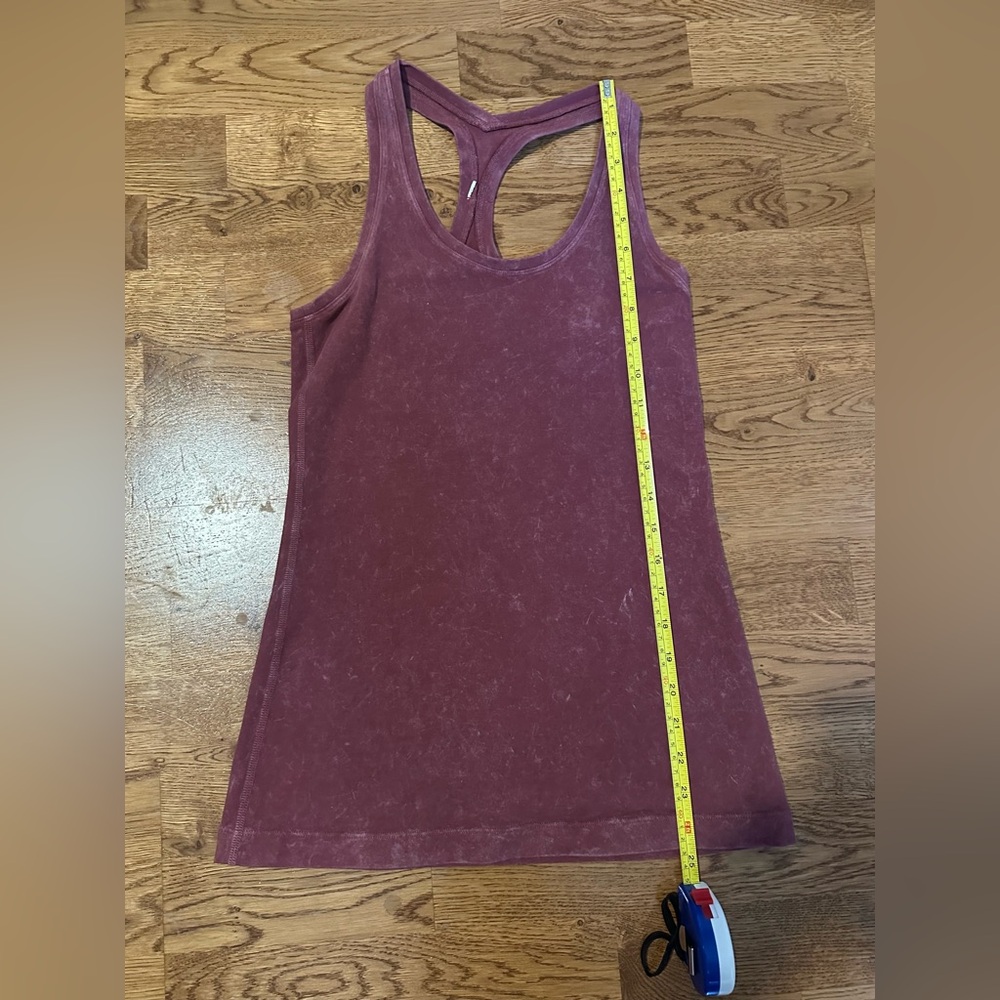 Lululemon 🍋 Cool Racerback Top Dye Washed Chianti Size 4 - Picture 10 of 12
